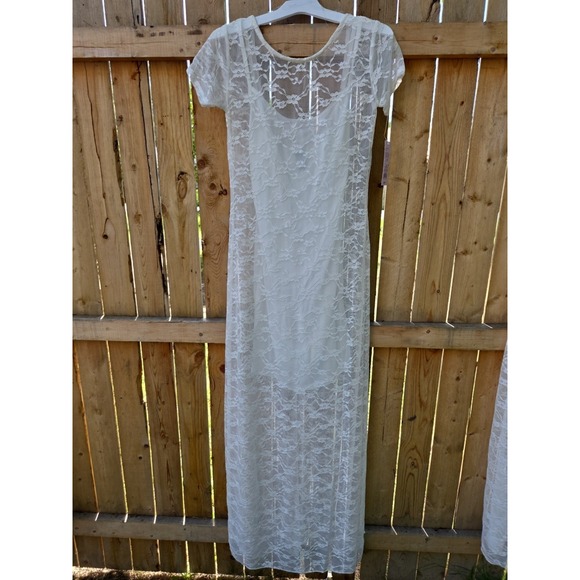 wild fable Dresses & Skirts - Women's Short Sleeve Maxi Dress - Wild Fable White Lace XS